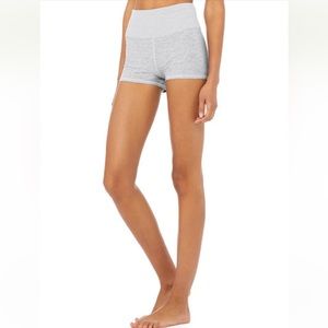 Alo Yoga Grey Alosoft workout shorts